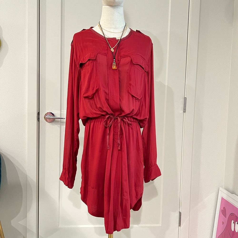 Isabel Marant burgundy shirt dress